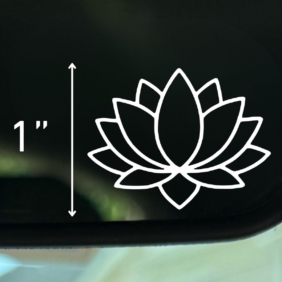 Lotus Flower Vinyl Decal: Rear View Mirror, Car Sticker