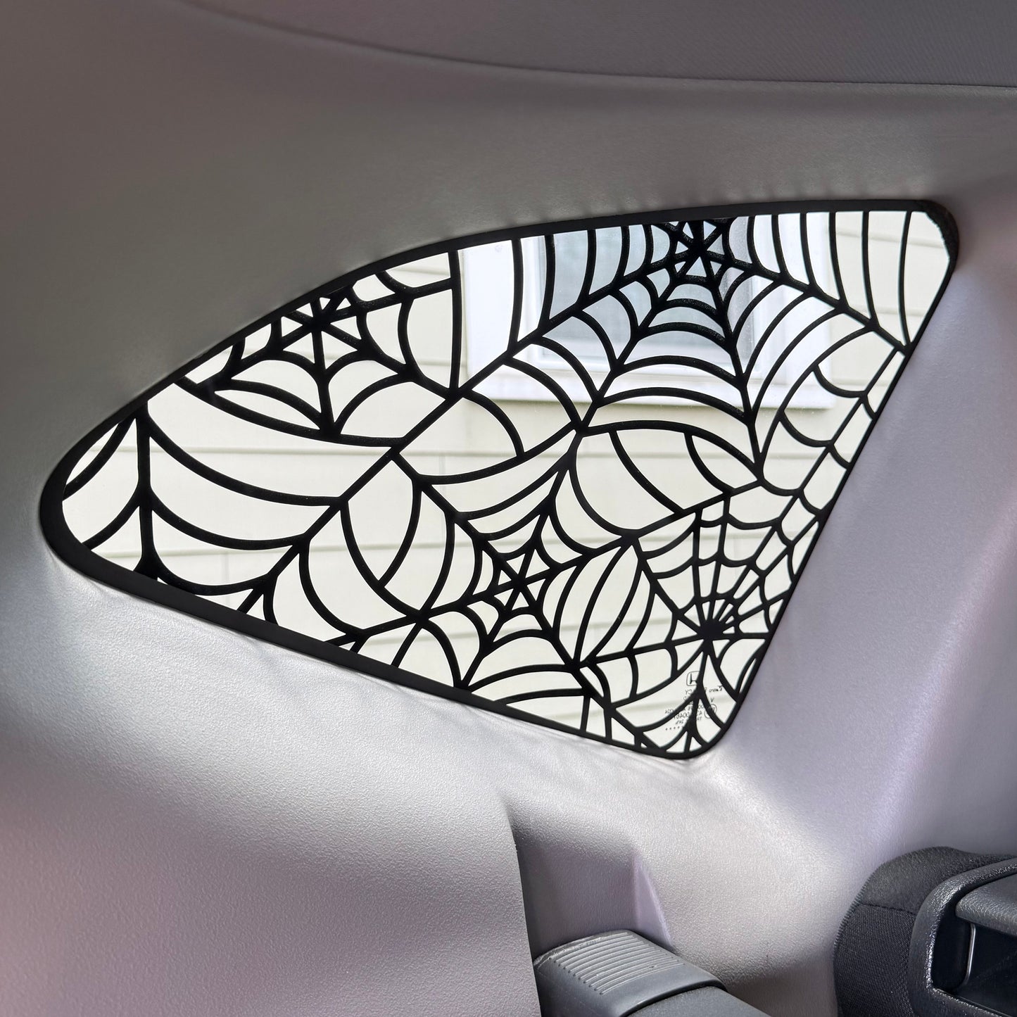 Spiderwebs Vinyl Decal: Rear Quarter Window, Car Sticker, Full Coverage