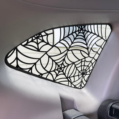 Spiderwebs Vinyl Decal: Rear Quarter Window, Car Sticker, Full Coverage