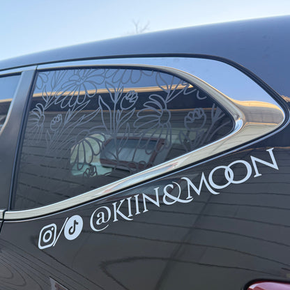 Daisies Vinyl Decal: Rear Quarter Window, Car Sticker, Full Coverage