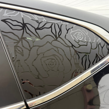 Roses Vinyl Decal: Rear Quarter Window, Car Sticker, Full Coverage