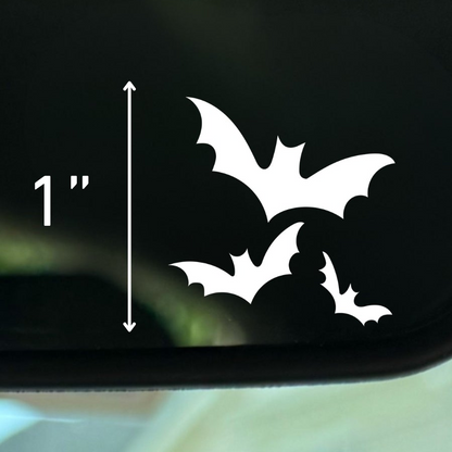 Bats Vinyl Decal: Rear View Mirror, Car Sticker