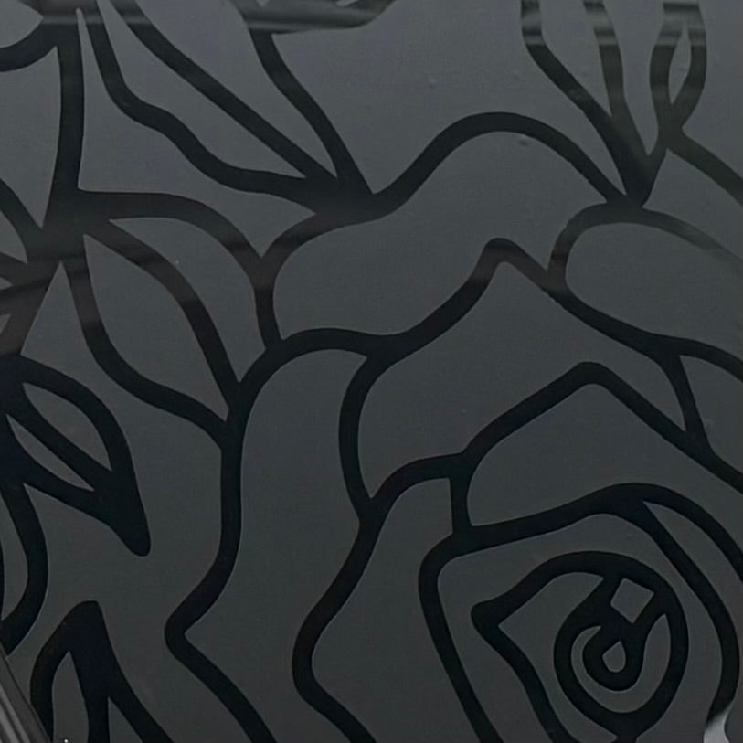 // rose rear quarter window vinyl decal sheet