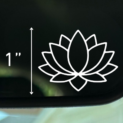 Lotus Flower Vinyl Decal: Rear View Mirror, Car Sticker