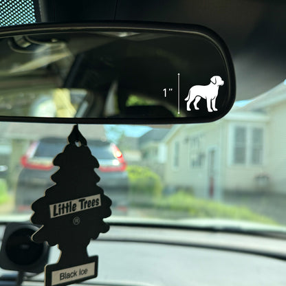 Standing Labrador Vinyl Decal: Rear View Mirror, Car Sticker